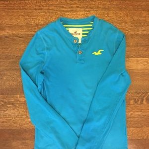 Blue Hollister Henley